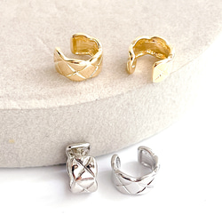 eje764 [2個] 3D絎縫線耳骨夾 第13張的照片