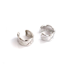 eje764 [2個] 3D絎縫線耳骨夾 第8張的照片