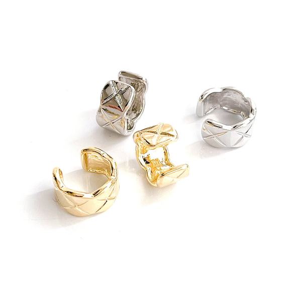 eje764 [2個] 3D絎縫線耳骨夾 第11張的照片