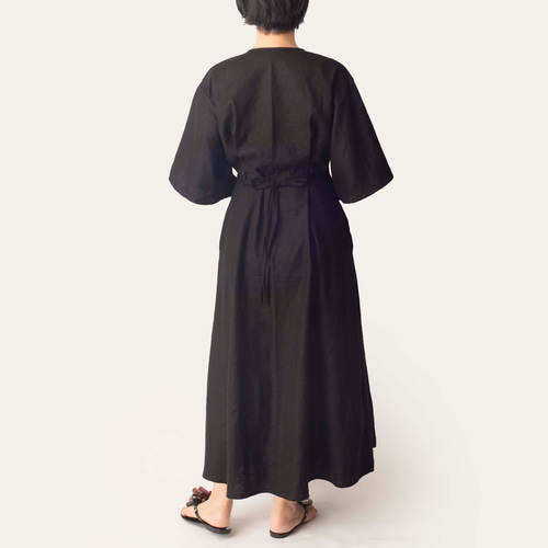 くるぶしマキシ丈 大人のカシュクールワンピース サイズS～L ウエスト
