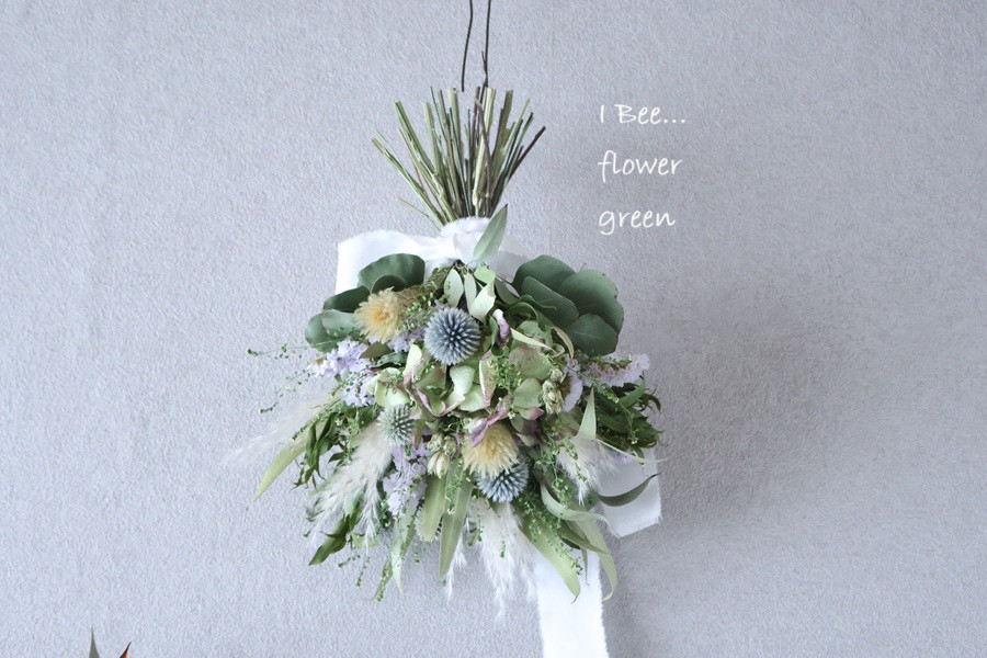 爽やかな紫陽花の初夏ドライフラワースワッグ ドライフラワー I