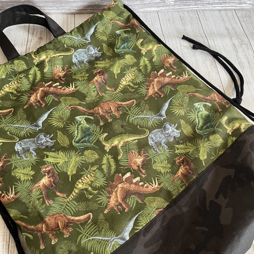 小学生 ナップサック お着替え袋 体操着入れ☆リアルタッチ 恐竜