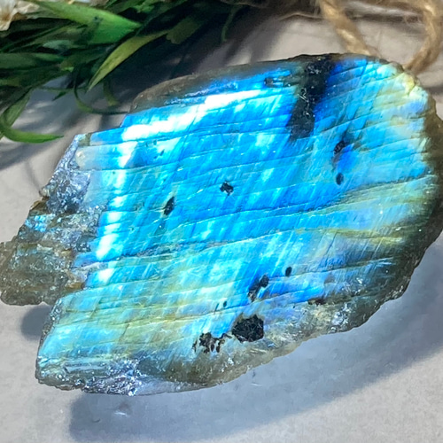 星降る夜✨ ラブラドライト レインボー 磨き ラフストーン 原石