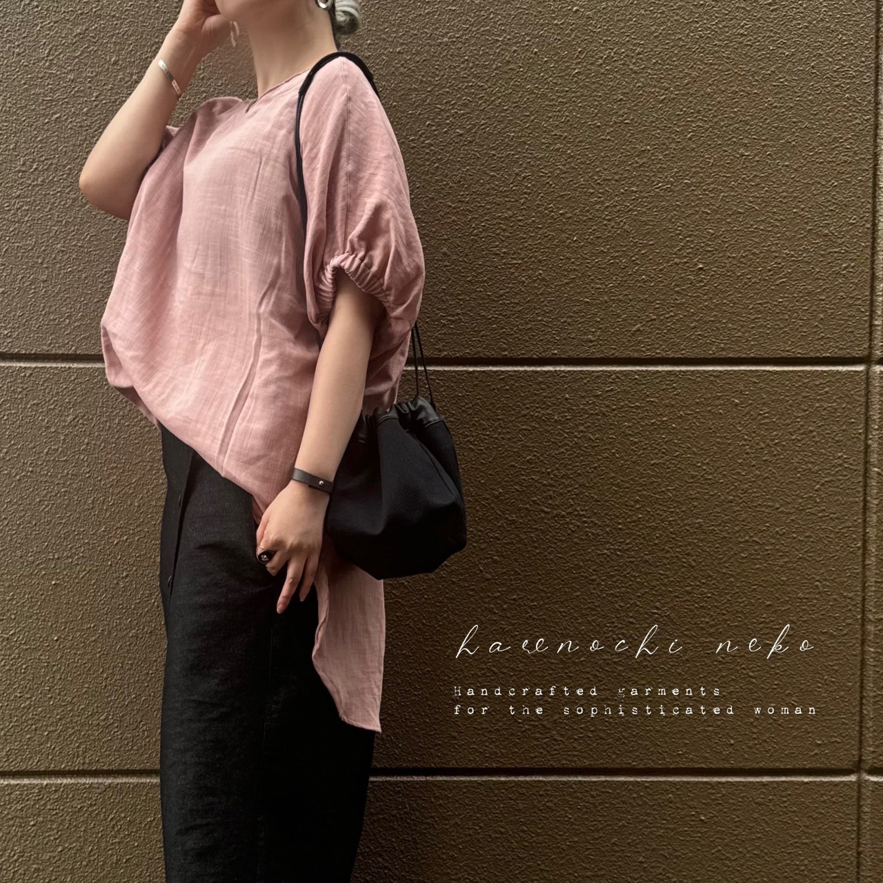 ■3日内発送■【新作】『着映えて大人可愛く！』スラブガーゼで涼し気ロングチュニック。 ブラウス ガーゼ 半袖 春