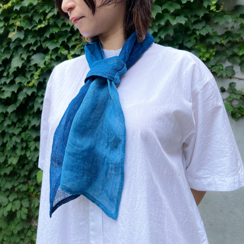 dosaドーサ　ポシャギストール　藍染 dosa ドーサ pojagi scarf | マドリガル公式サイト - MADRIGAL