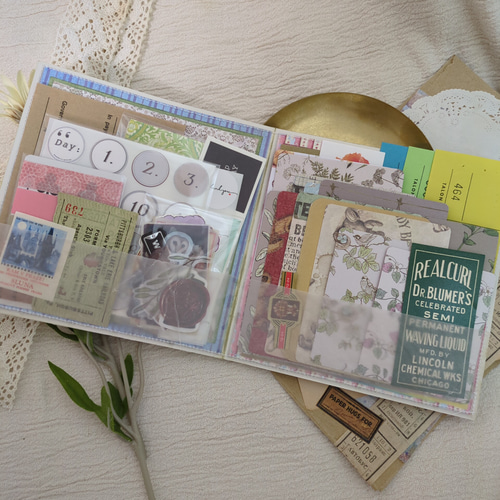 送料無料】ハンドメイド おすそ分けファイル 見開きファイル その他