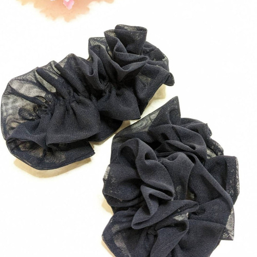 シュシュになるアームバンド（20センチ（透ける紺） シュシュ mieあっ