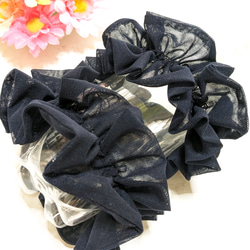 シュシュになるアームバンド（20センチ（透ける紺） シュシュ mieあっ