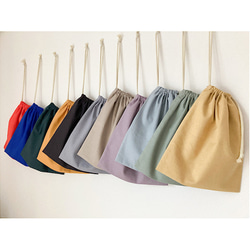 【カラーとサイズが選べる巾着袋】｜コップ袋｜給食袋｜体操着袋｜お着替え袋｜白衣袋｜入園入学グッズ 2枚目の画像