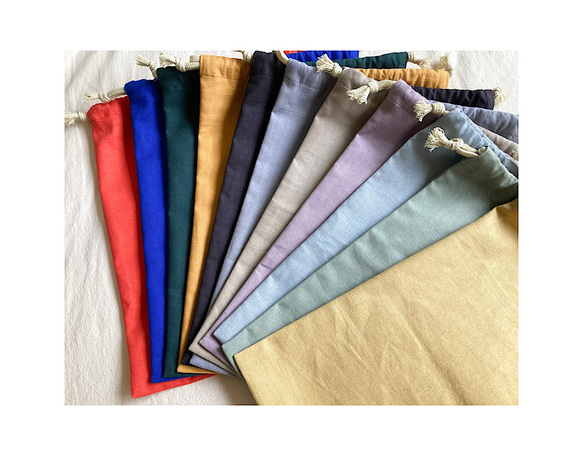 【カラーとサイズが選べる巾着袋】｜コップ袋｜給食袋｜体操着袋｜お着替え袋｜白衣袋｜入園入学グッズ 4枚目の画像