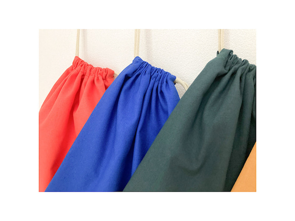 【カラーとサイズが選べる巾着袋】｜コップ袋｜給食袋｜体操着袋｜お着替え袋｜白衣袋｜入園入学グッズ 8枚目の画像