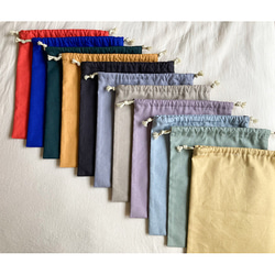 【カラーとサイズが選べる巾着袋】｜コップ袋｜給食袋｜体操着袋｜お着替え袋｜白衣袋｜入園入学グッズ 3枚目の画像