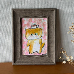 絵画 。壁掛け絵☆【部屋の中の美しい片隅に】 絵画 アカザ麦