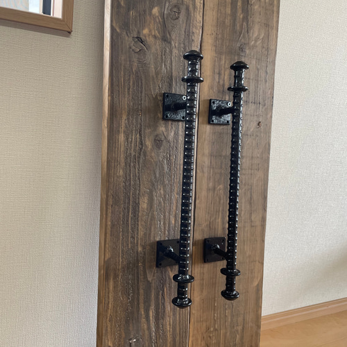 アイアン ドアハンドル　50cm 2本セット　取手 インダストリアル アイアン ドアハンドル 50cm 2本セット 取手 インダストリアル