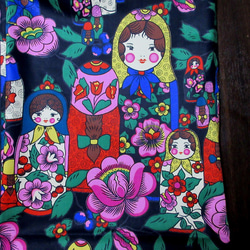 生地 マトリョシカ 花 マリメッコ風 カルトナージュ クッション