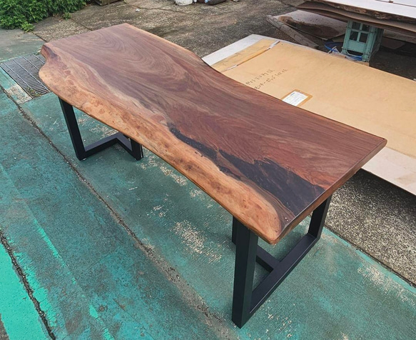 ブラックウォールナット 一枚板 ダイニング テーブル クラロ