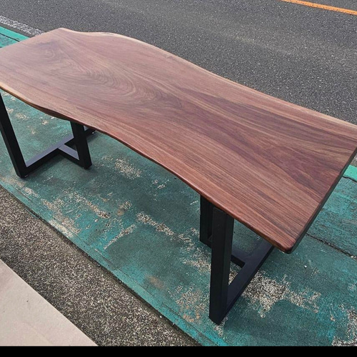 ブラックウォールナット 一枚板 ウォールナット ダイニング テーブル