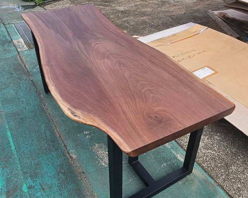 ブラックウォールナット 一枚板 ウォールナット ダイニング テーブル