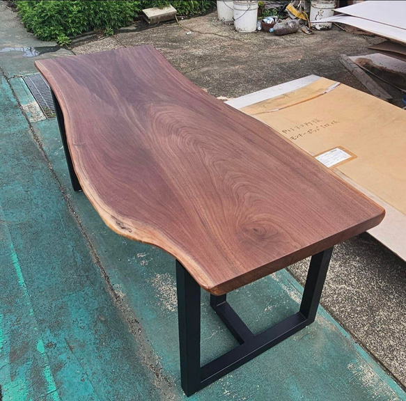ブラックウォールナット 一枚板 ウォールナット ダイニング テーブル