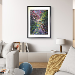 ループNo2.躍 / 抽象画 46×38㎝ F8 インテリア おしゃれ モダン ループNo2.躍- 抽象画 46×38㎝ F8 原画1点のみ インテリア