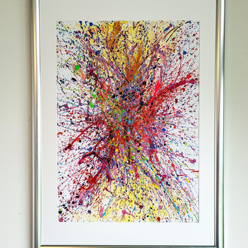 私たちの存在X 2枚セット/ 抽象画 77×56㎝ B2 額縁セット 原画のみ 私たちの存在X 2枚セット / 抽象画 77×56㎝ B2 額縁セット 原画1