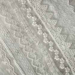 NEW ◆ 2m×8点 ◆ 訳ありレースの福袋 / ホワイト系 ◆ lace-No,193 7枚目の画像