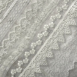 NEW ◆ 2m×8点 ◆ 訳ありレースの福袋 / ホワイト系 ◆ lace-No,193 2枚目の画像