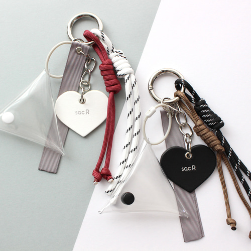 レザーハートのじゃらじゃらバッグチャーム pvc 名入れ可 バッグ