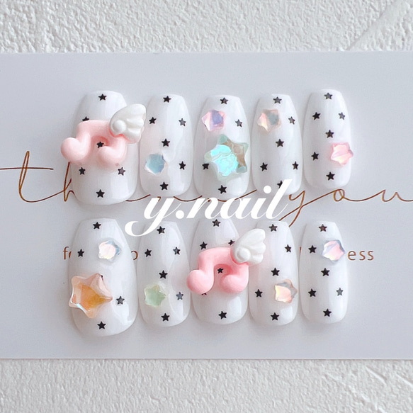 オーダー】ネイルチップ エンジェルコア 星