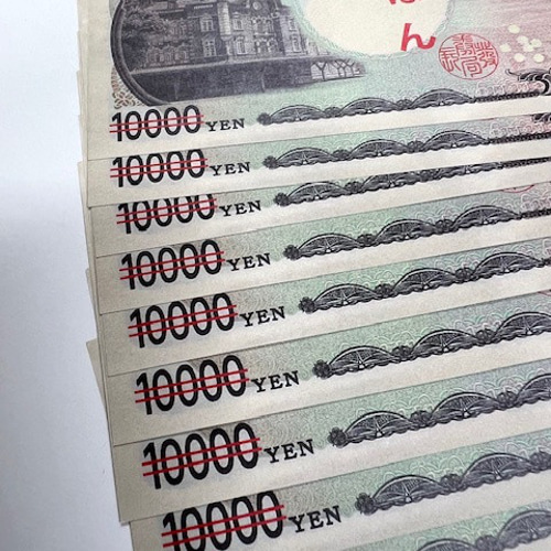 ダミー紙幣100万円札束 100枚すべて印刷 金融機関共通帯封 2束 新品