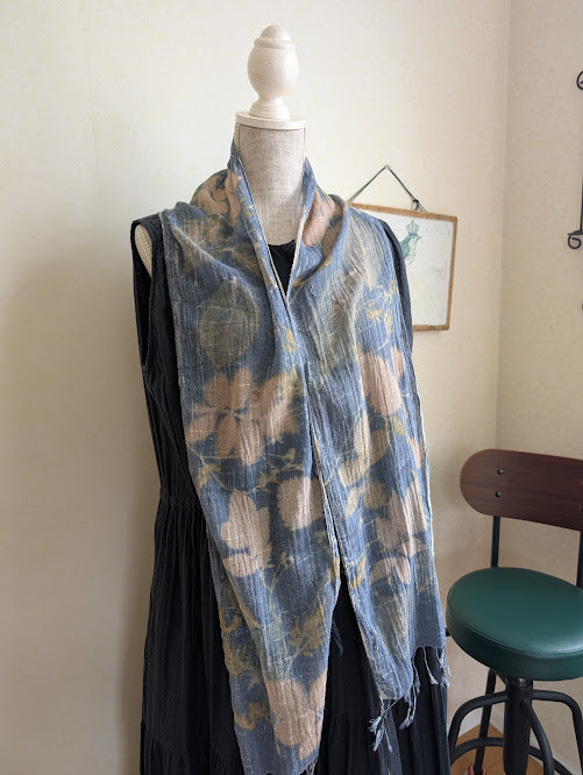 草木染 バンドルダイ・コットンストール ストール merry 通販 19375814