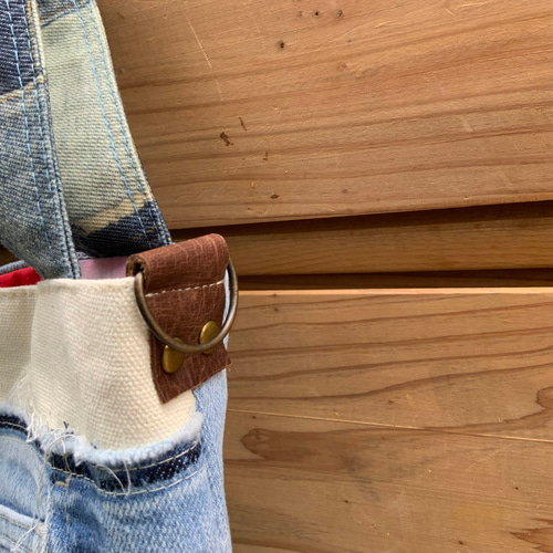 デニムリメイク 内布もカワイイ♡お出かけバッグ タッセルチャーム付