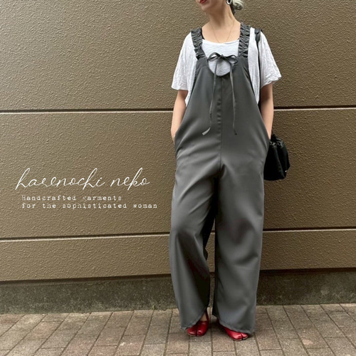 新作】2WAYくしゅくしゅショルダーが魅力のサロペット 2026冬 □3日内