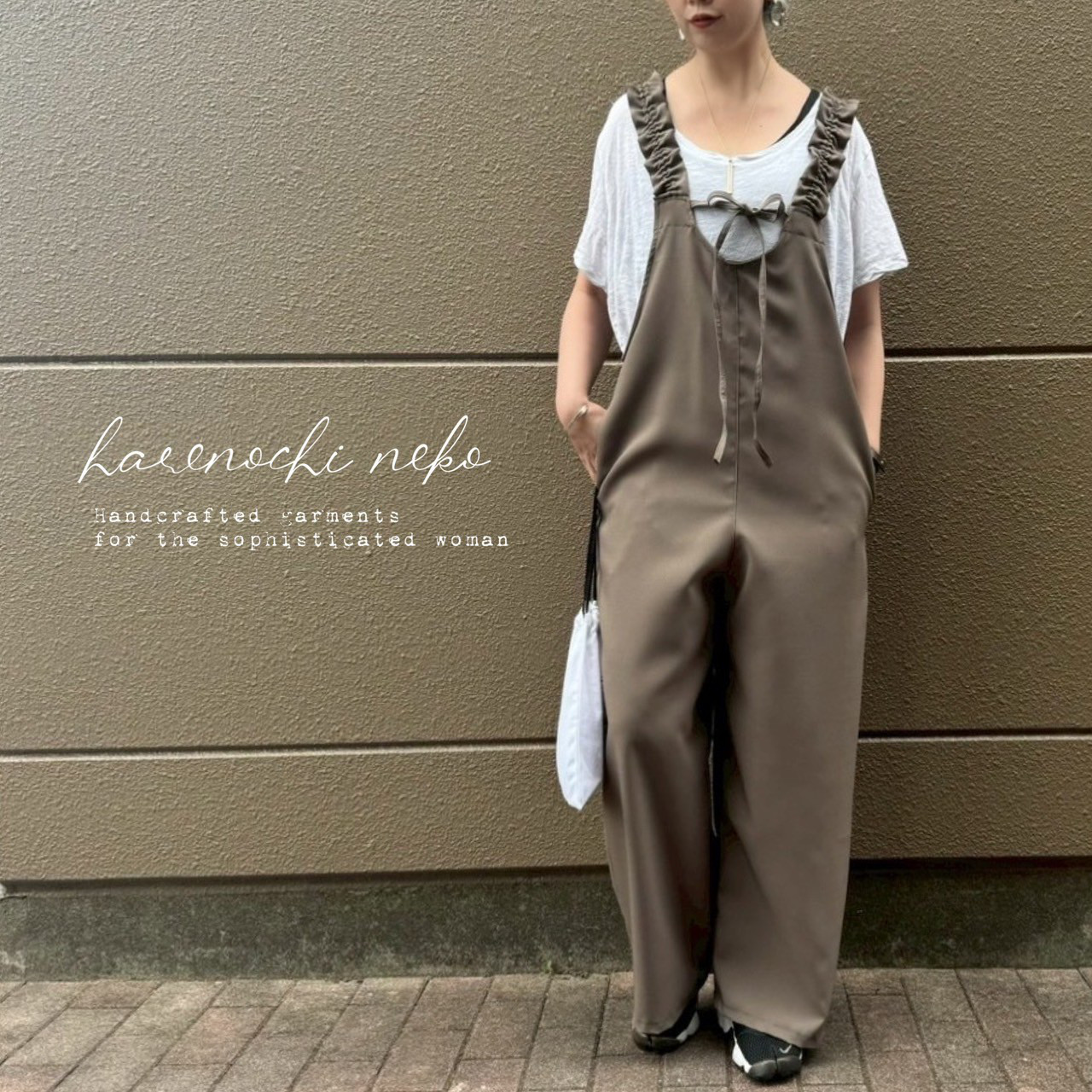 【新作】2WAYくしゅくしゅショルダーが魅力のサロペット 2026冬 ■3日内発送■