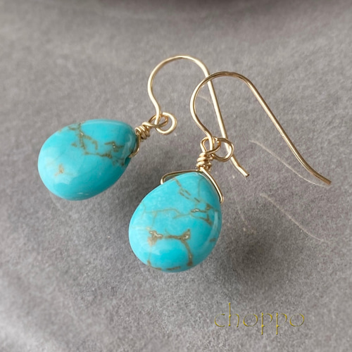 14kgf 大小マグネサイトターコイズ ピアス イヤリング チャーム k14gf 14kgf 大小マグネサイトターコイズ ピアス イヤリング チャーム k14gf