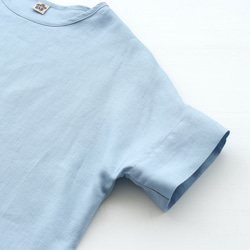 大人のTシャツに。リネンのワイドプルオーバーブラウス（ホリゾンブルー）TP34 14枚目の画像