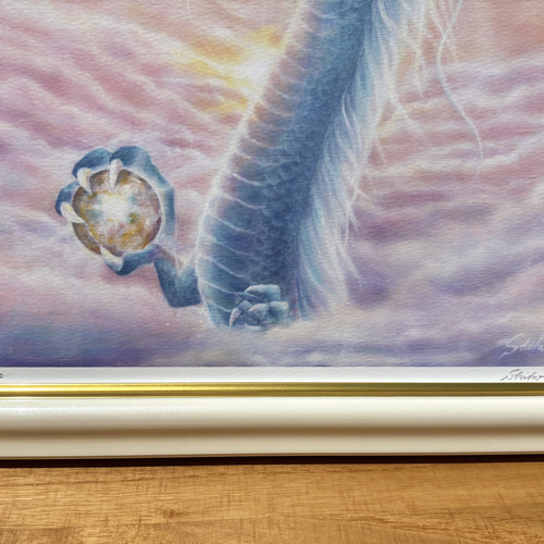 ひとつの光に向かう龍」龍の絵 A4 複製画（※額縁なし） 絵画