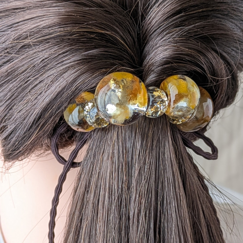 メグえもん様お取り置き№2206 ラウンド型ビジューレジンヘアゴム メグえもん様お取り置き№3306 ラウンド型ビジューレジンヘアゴム