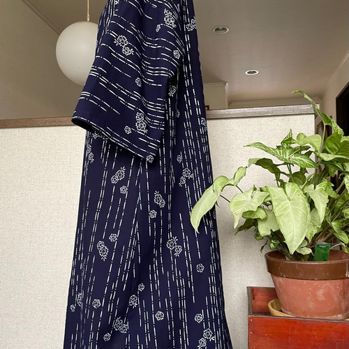 ハンドメイド 涼しい 夏ワンピース 着物 浴衣リメイク 浴衣