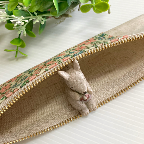 ブックバンドペンケース  A5サイズ (リバティ・Celandine セランダイン) /手帳用ペンケース　ラミネート　 4枚目の画像