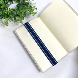 ブックバンドペンケース  A5サイズ (リバティ・マーガレットアニー) /手帳用ペンケース　ラミネート　 7枚目の画像