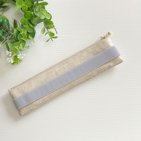 ブックバンドペンケース  A5サイズ (リバティ・マーガレットアニー) /手帳用ペンケース　ラミネート　 3枚目の画像