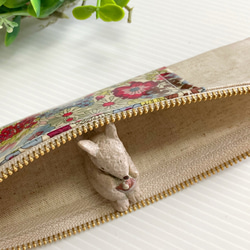 ブックバンドペンケース  A5サイズ (リバティ・マーガレットアニー) /手帳用ペンケース　ラミネート　 5枚目の画像