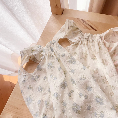 犬服 antique roseギャザースモックsize : SS・S ペット服