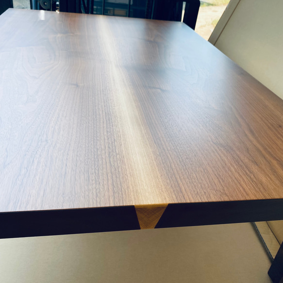 リビングテーブルウォールナット折りたたみ脚120日本製 4枚目の画像