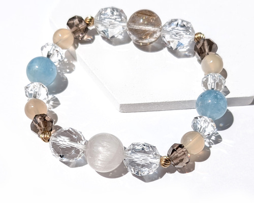 High quality／ホワイトサゲニティッククォーツ×シルバールチル