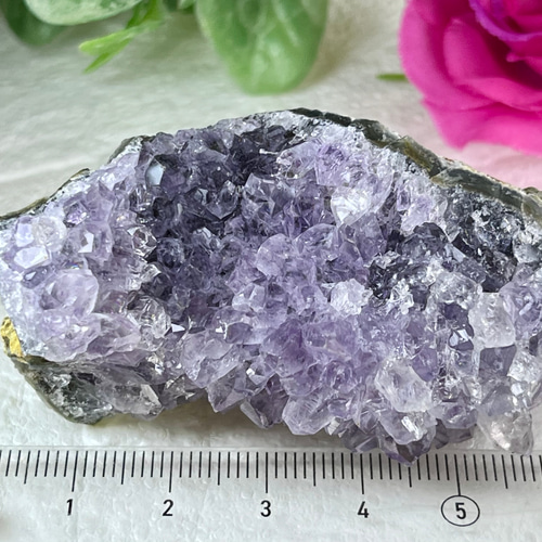 愛の守護石✨ レインボー アメジスト 紫水晶 クラスター 原石
