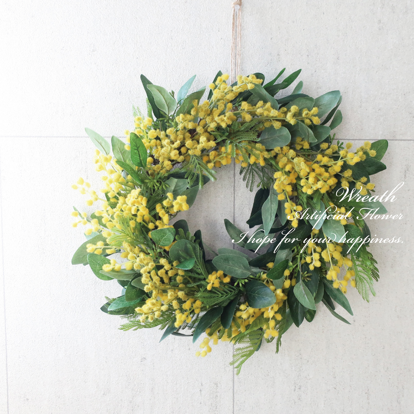 ミモザリース　アーティフィシャルフラワー　Ilaria 11,700円