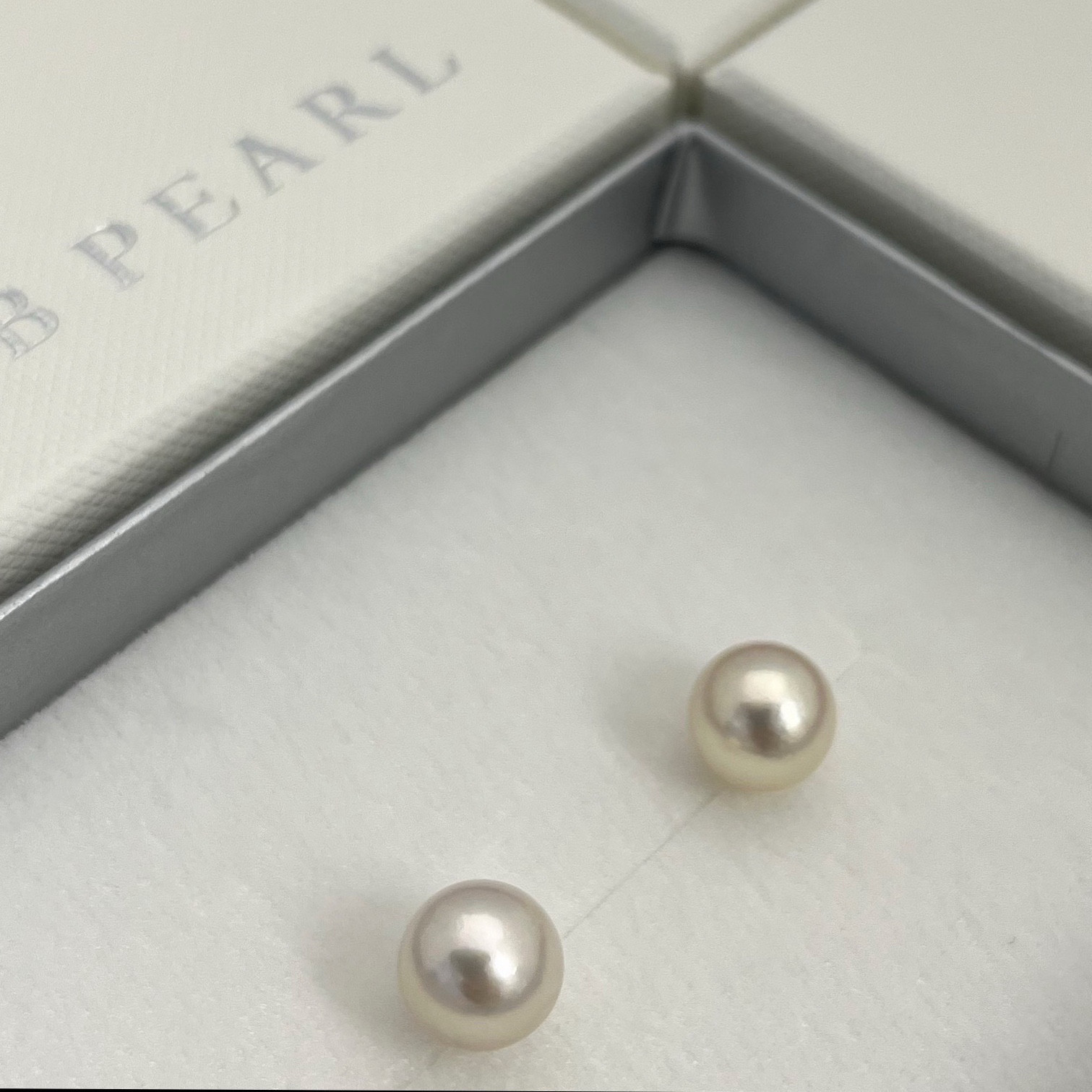 希少品！！　あこや真珠　9-9.5ｍｍ　一粒パールピアス　K18