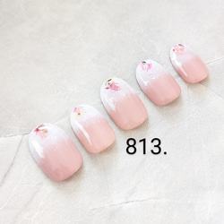 うるうるベイビーブーマー花びらネイルチップ/付け爪/韓国/短め✾24